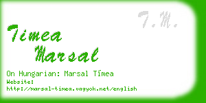 timea marsal business card